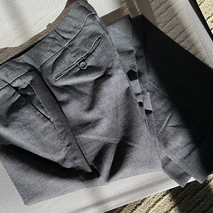 EUC Club Monaco Gray Fine Wool Plaid Trousers Low-rise Originals 0